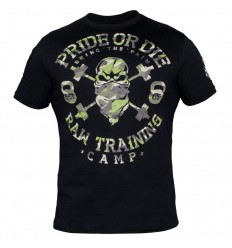 Camiseta Pride Or die Raw Training Camp -Negro