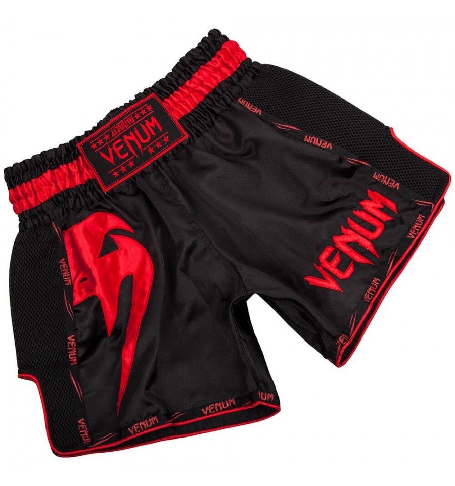 Pantalon Muay Thai Venum Giant Negro / Rojo